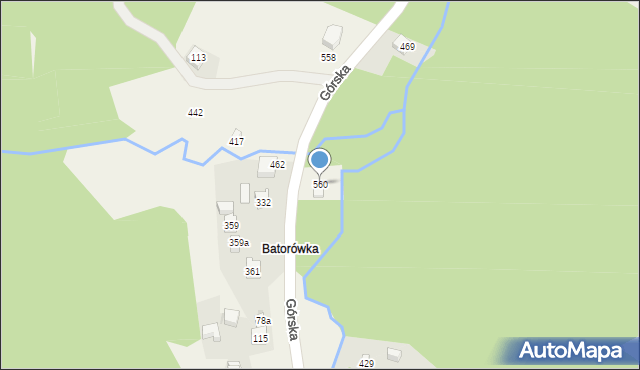 Harbutowice, Harbutowice, 560, mapa Harbutowice