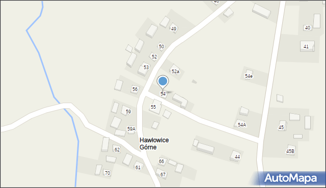 Hawłowice, Hawłowice, 54, mapa Hawłowice