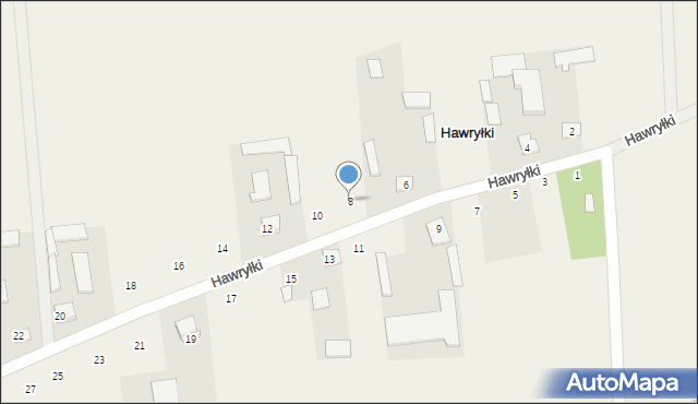 Hawryłki, Hawryłki, 8, mapa Hawryłki