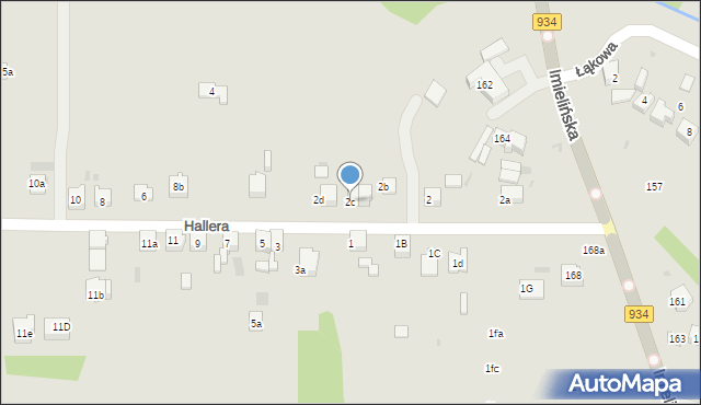 Imielin, Hallera Józefa, gen., 2c, mapa Imielin