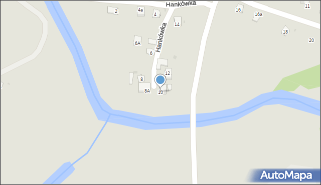 Jasło, Hankówka, 10, mapa Jasła