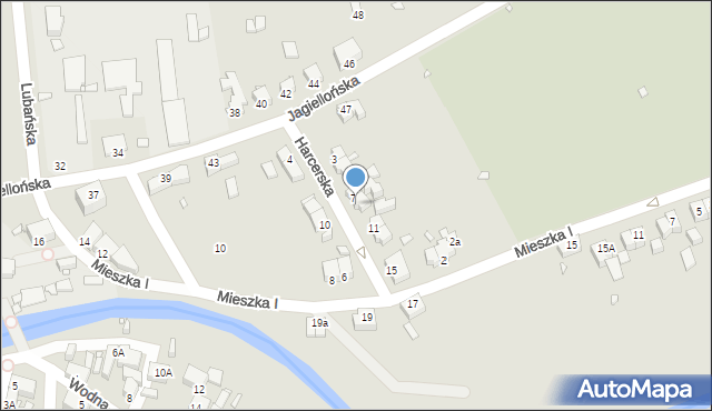 Jelenia Góra, Harcerska, 9, mapa Jelenia Góra