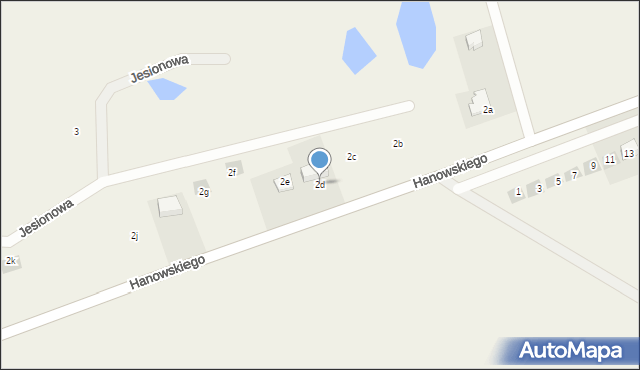 Jonkowo, Hanowskiego Jana, ks., 2d, mapa Jonkowo