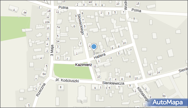 Kazimierz, Hallera Józefa, gen., 2, mapa Kazimierz