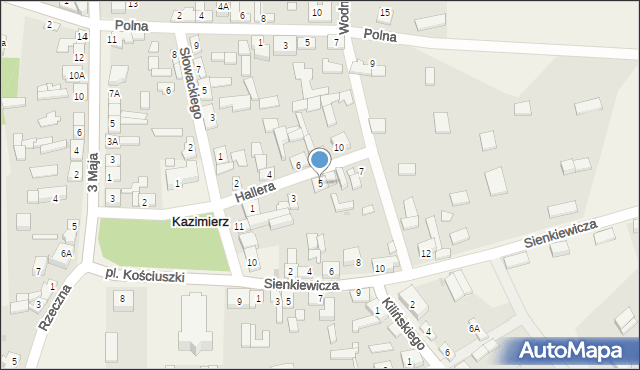 Kazimierz, Hallera Józefa, gen., 5, mapa Kazimierz