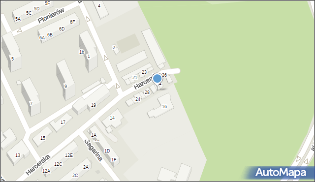 Kędzierzyn-Koźle, Harcerska, 32, mapa Kędzierzyna-Koźle