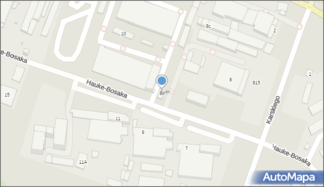 Kielce, Hauke-Bosaka Józefa, gen., 8d, mapa Kielc