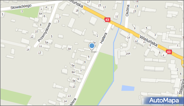 Kłobuck, Hallera Józefa, gen., 4, mapa Kłobuck