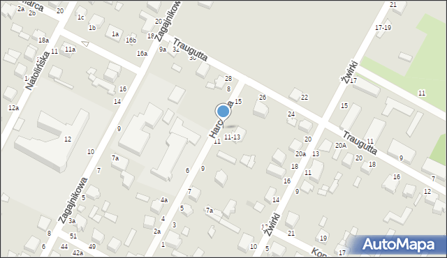 Koluszki, Harcerska, 13, mapa Koluszki