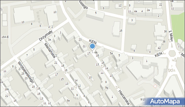 Koszalin, Harcerska, 19z, mapa Koszalina