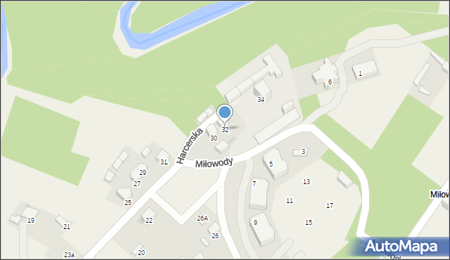 Kowanówko, Harcerska, 32, mapa Kowanówko