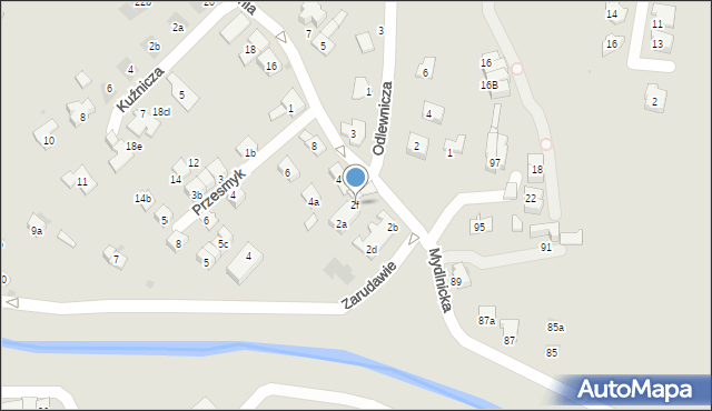 Kraków, Hamernia, 2f, mapa Krakowa