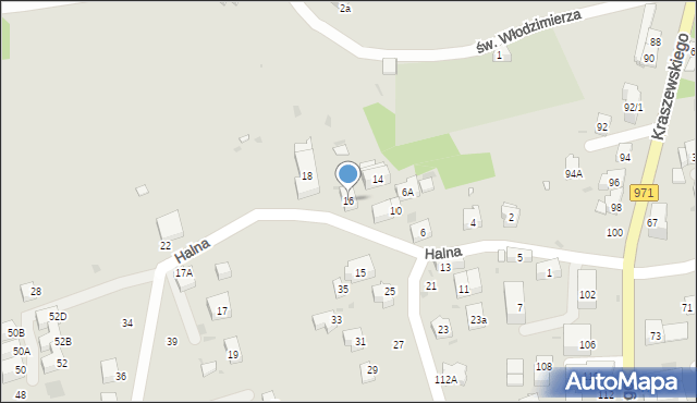 Krynica-Zdrój, Halna, 16, mapa Krynica-Zdrój