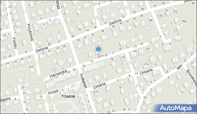 Łańcut, Harcerska, 13, mapa Łańcut