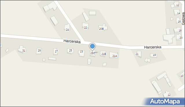 Lipka, Harcerska, 21C, mapa Lipka