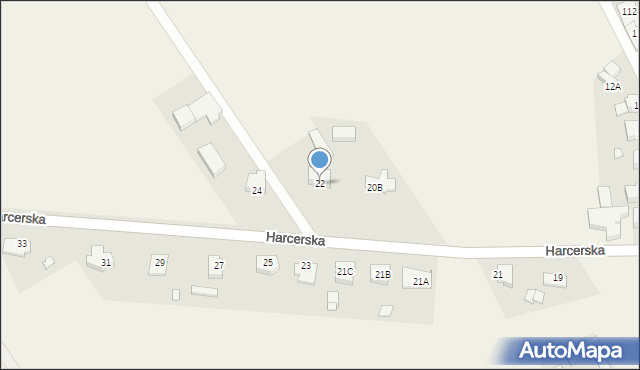 Lipka, Harcerska, 22, mapa Lipka