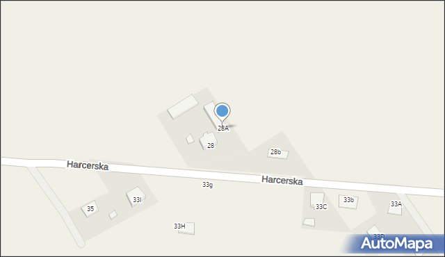Lipka, Harcerska, 28A, mapa Lipka