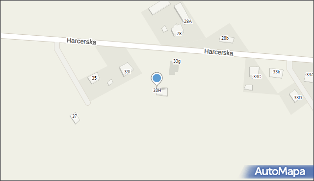 Lipka, Harcerska, 33H, mapa Lipka