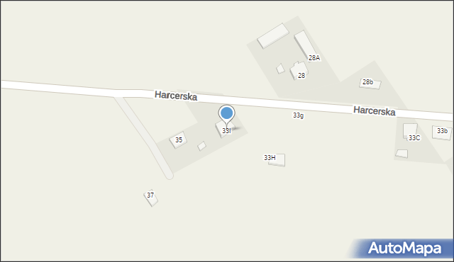 Lipka, Harcerska, 33I, mapa Lipka