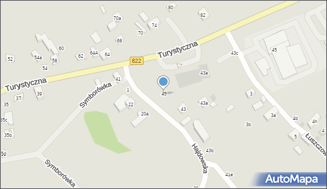 Lublin, Hajdowska, 45, mapa Lublina