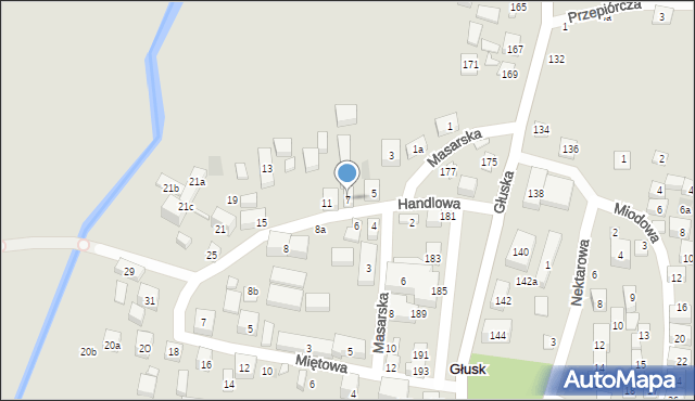 Lublin, Handlowa, 7, mapa Lublina