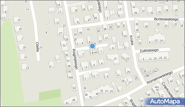 Lublin, Hauke-Bosaka Józefa, gen., 5, mapa Lublina