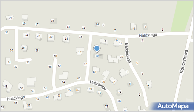 Lublin, Halickiego Henryka, 10, mapa Lublina