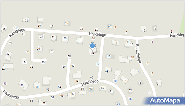 Lublin, Halickiego Henryka, 14, mapa Lublina