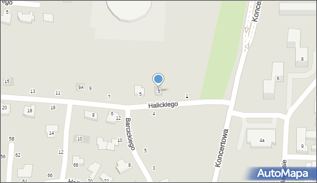 Lublin, Halickiego Henryka, 3, mapa Lublina