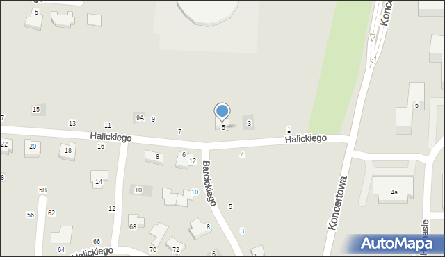 Lublin, Halickiego Henryka, 5, mapa Lublina