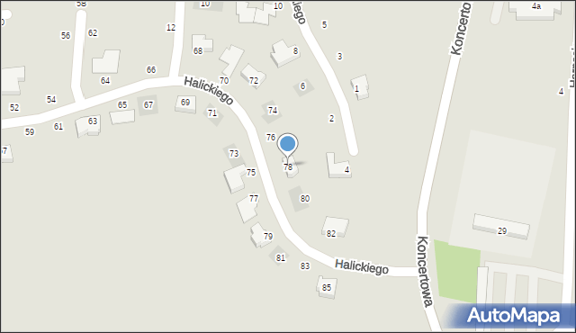 Lublin, Halickiego Henryka, 78, mapa Lublina