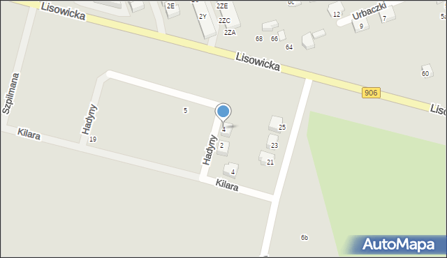Lubliniec, Hadyny Stanisława, 4, mapa Lubliniec