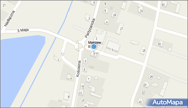 Mełgiew, Handlowa, 2, mapa Mełgiew