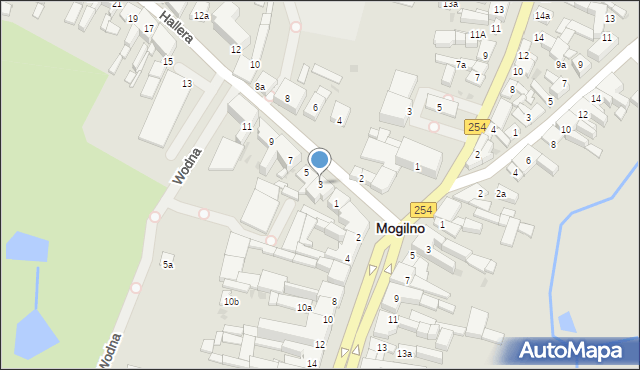 Mogilno, Hallera Józefa, gen., 3, mapa Mogilno