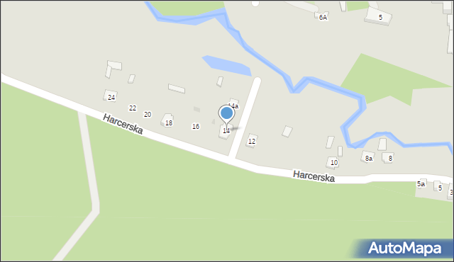 Nałęczów, Harcerska, 14, mapa Nałęczów