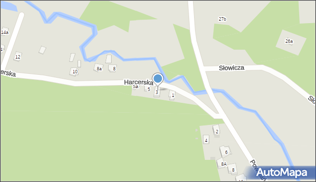 Nałęczów, Harcerska, 3A, mapa Nałęczów