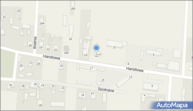 Niegów, Handlowa, 12, mapa Niegów