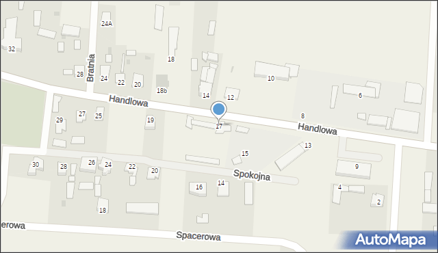 Niegów, Handlowa, 17, mapa Niegów