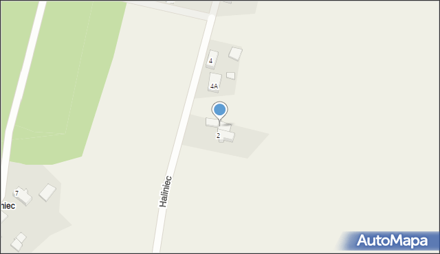 Niwiska, Haliniec, 2A, mapa Niwiska