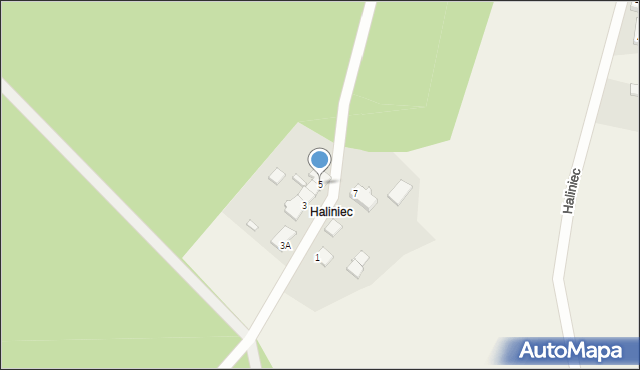 Niwiska, Haliniec, 5, mapa Niwiska