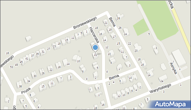 Nowa Ruda, Harcerska, 11, mapa Nowa Ruda