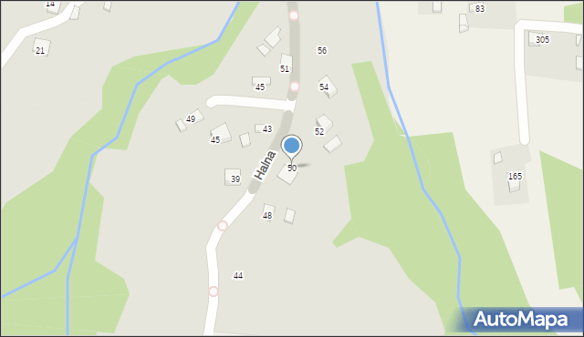 Nowy Sącz, Halna, 50, mapa Nowego Sącza