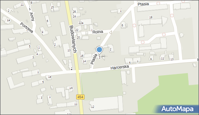 Opole, Harcerska, 1, mapa Opola