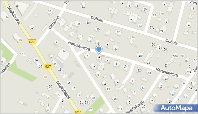 Ostrów Mazowiecka, Harusewicza Jana, 4, mapa Ostrów Mazowiecka