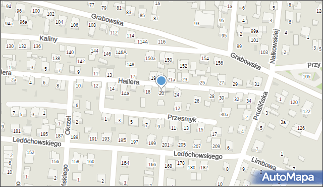 Ostrów Wielkopolski, Hallera Józefa, gen., 20, mapa Ostrów Wielkopolski