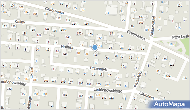 Ostrów Wielkopolski, Hallera Józefa, gen., 24, mapa Ostrów Wielkopolski