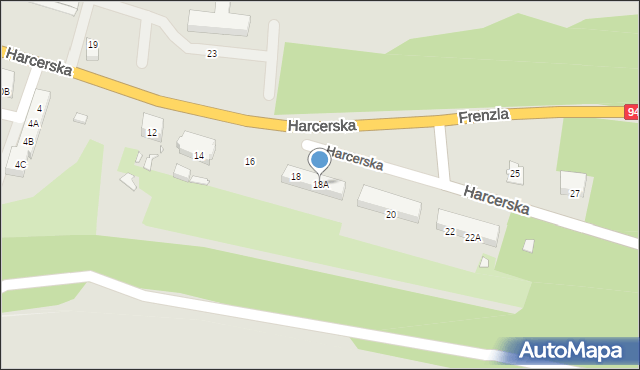 Piekary Śląskie, Harcerska, 18A, mapa Piekary Śląskie