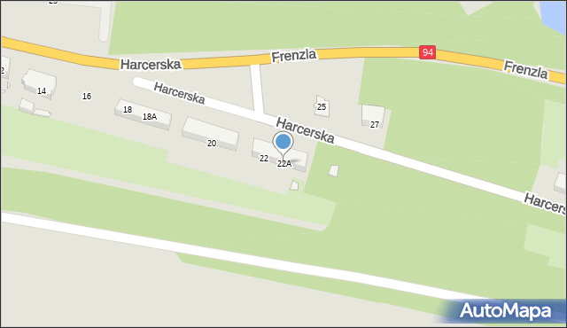 Piekary Śląskie, Harcerska, 22A, mapa Piekary Śląskie