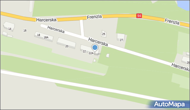 Piekary Śląskie, Harcerska, 22B, mapa Piekary Śląskie