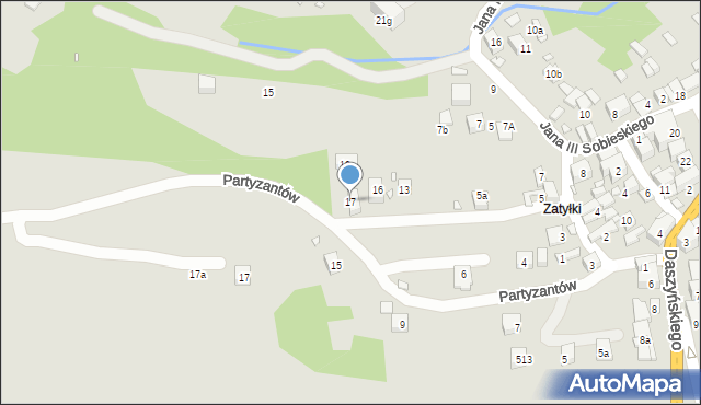 Piwniczna-Zdrój, Halna, 17, mapa Piwniczna-Zdrój